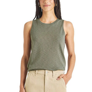 SPLENDID WOMENS SIZE MEDIUM ACADIA COTTON SLUB TANK GREEN NEW